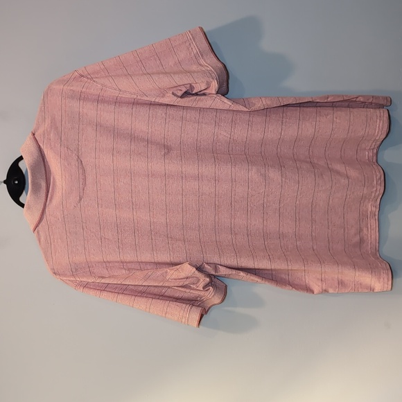 🍁HAGGAR Striped Short Sleeve Polo Shirt Golf  Casual Summer Grid Stripe Top - Picture 9 of 12